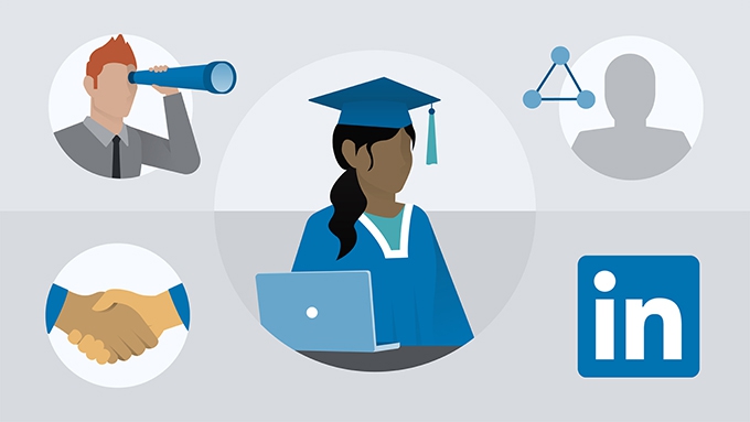Students, what do they have to do on LinkedIn?