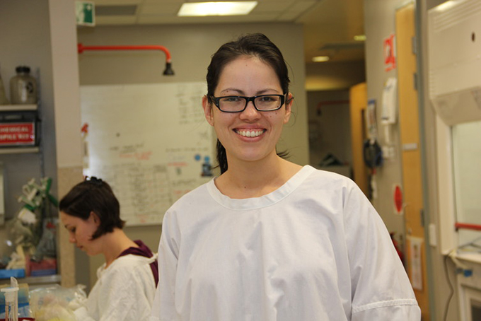 Amy Wyatt studies the effect of misfolding proteins in Alzheimer’s disease and pre-eclampsia. Robyn Gower/IHMRI